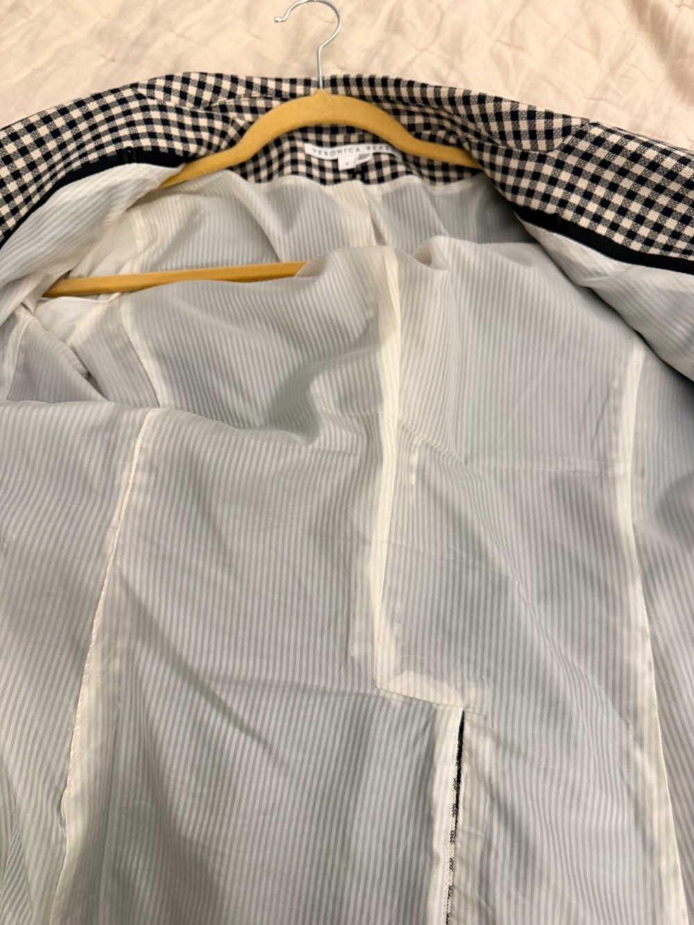 Veronica Beard Jenny Gingham Short-Sleeve Jacket - Picture 3 of 9